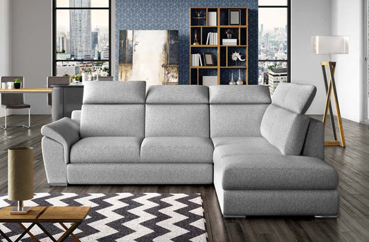 Loreto Ecksofa 260 x 210 cm Grau (Webstoff - Grande)