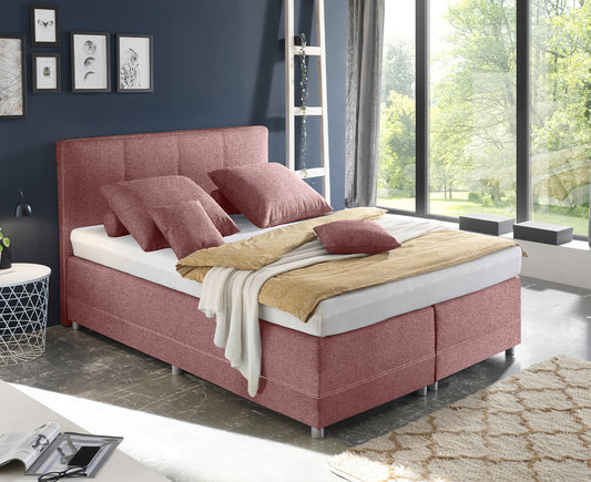 Luanda Boxspringbett 140 x 200 cm Rosa