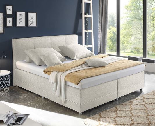 Luanda Boxspringbett 160 x 200 cm Creme