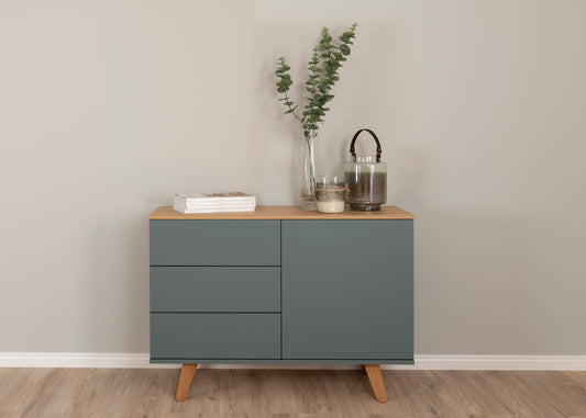 Tenzo Amelia Sideboard 107 cm Grün / Eiche