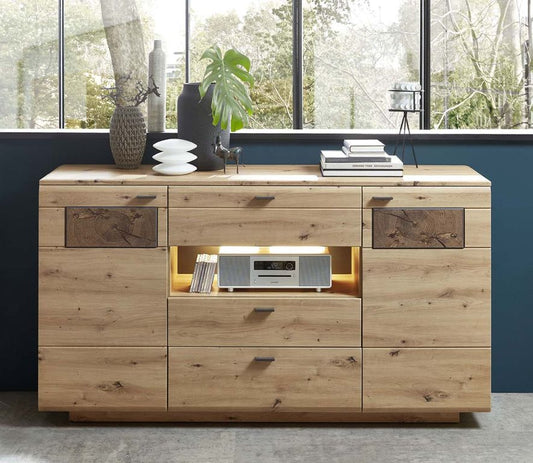 Madera II Sideboard, fertig montiert Artisaneiche MDF