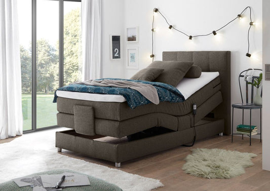 MANOLO Boxspringbett mit Motor 90x200cm elektrisch Stone