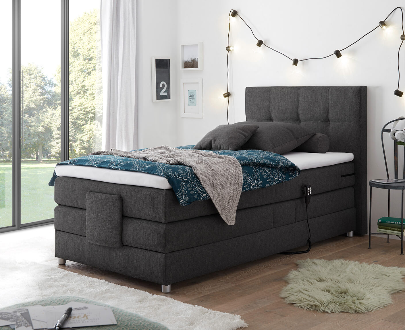 Manolo Boxspringbett mit Motor 100x200 cm