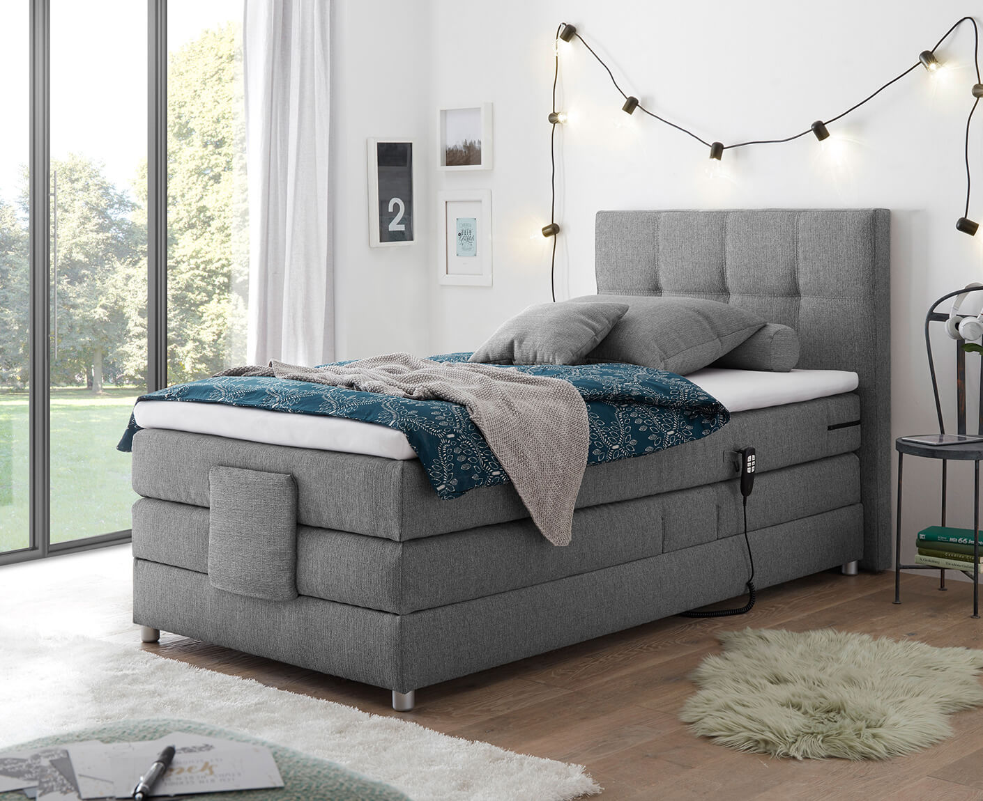 Manolo Boxspringbett mit Motor 100x200 cm