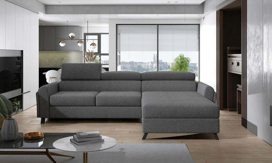 Mariall Ecksofa 300 x 190 cm Grau (Webstoff)