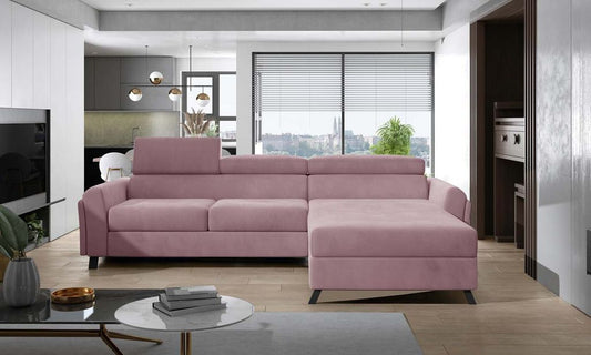 Mariall Ecksofa 300 x 190 cm Rosa (Samt)