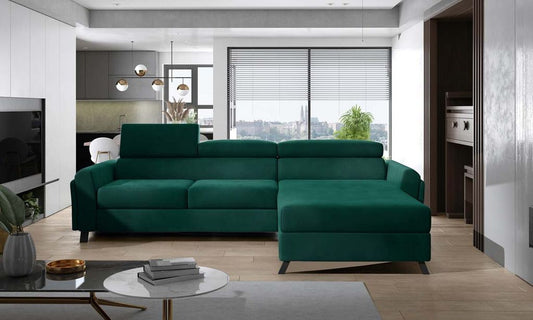 Mariall Ecksofa 300 x 190 cm Grün (Samt)