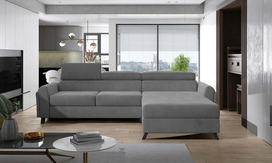 Mariall Ecksofa 300 x 190 cm Dunkelgrau (Samt)