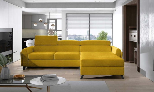 Mariall Ecksofa 300 x 190 cm Gelb (Velour)