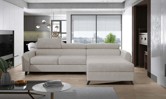 Mariall Ecksofa 300 x 190 cm Creme (Webstoff)