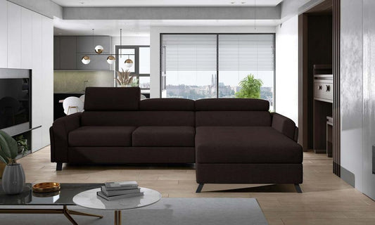 Mariall Ecksofa 300 x 190 cm Dunkelbraun (Webstoff)