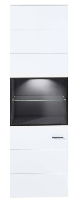 Mediana Vitrine inkl. LED-Beleuchtung Weiß/Grau