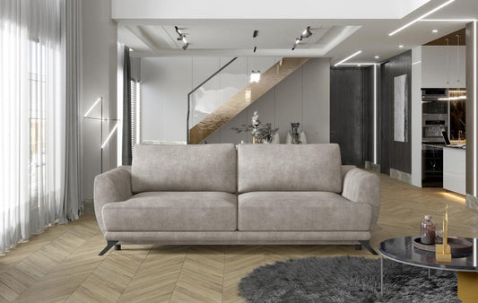 Megis Schlafsofa 250x95 cm Beige (Kunstleder - Dora)