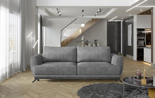 Megis Schlafsofa 250x95 cm Grau (Kunstleder)