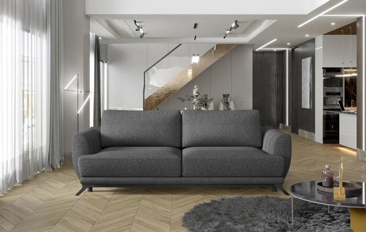 Megis Schlafsofa 250x95 cm Dunkelgrau (Webstoff - Inari)