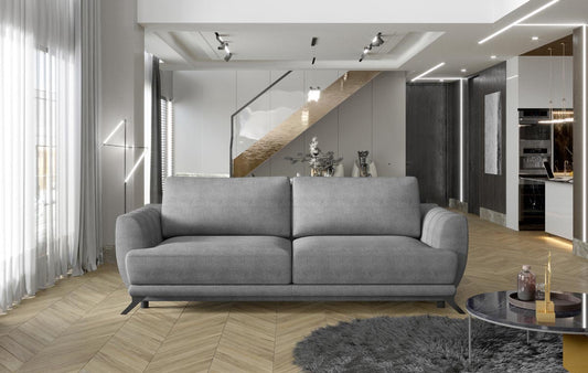 Megis Schlafsofa 250x95 cm Grau (Velour)