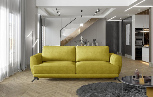 Megis Schlafsofa 250x95 cm Gelb (Velour)