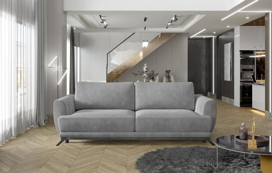 Megis Schlafsofa 250x95 cm Grau (Webstoff - Paros)