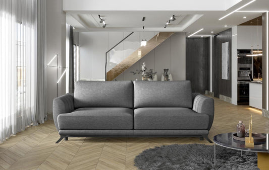 Megis Schlafsofa 250x95 cm Dunkelgrau (Webstoff)