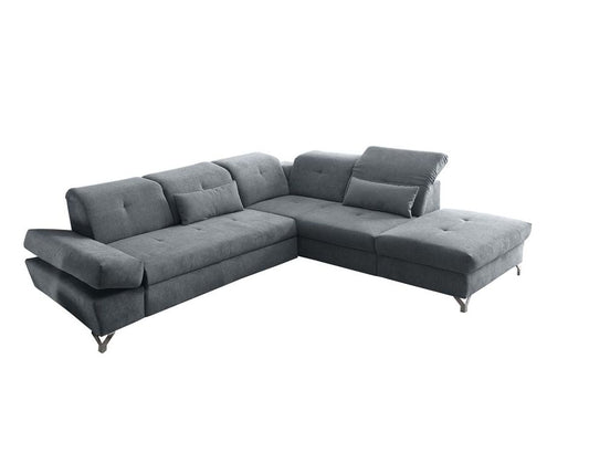 MELFI Ecksofa 275 x 245 cm Dunkelgrau