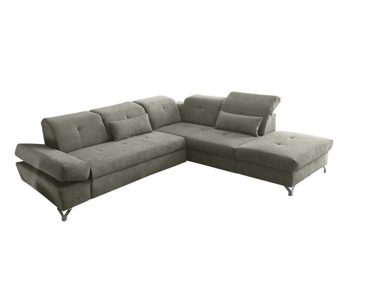 MELFI Ecksofa 275 x 245 cm Schlamm