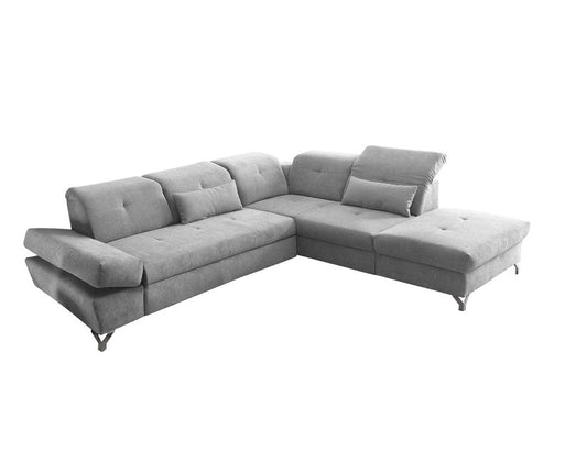 MELFI Ecksofa 275 x 245 cm Silber