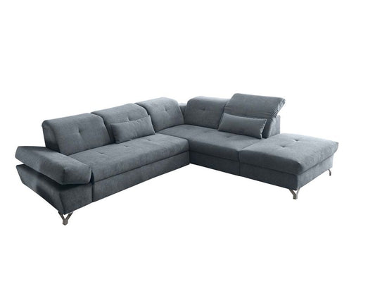 MELFI Ecksofa 275 x 245 cm Anthrazit