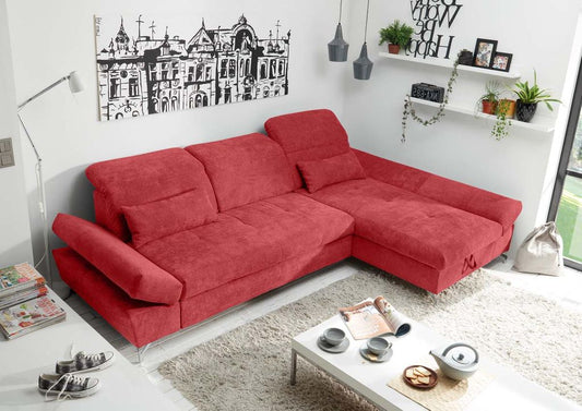 MELFI Ecksofa 275 x 168 cm Berry