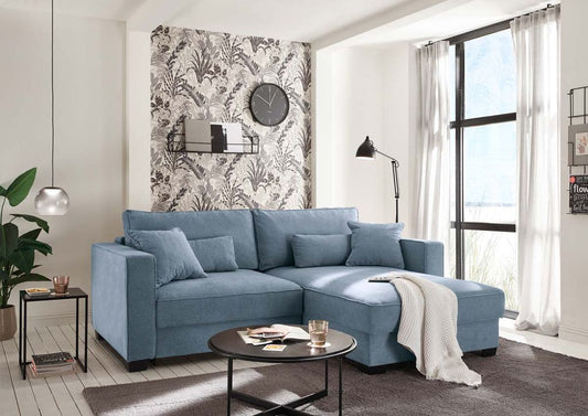 Melvin Ecksofa 200x140 cm Blau