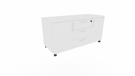 E10 Mobiles Sideboard 120 cm Breit, Weiß