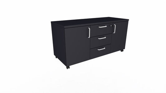 E10 Mobiles Sideboard 120 cm Breit, Schwarz