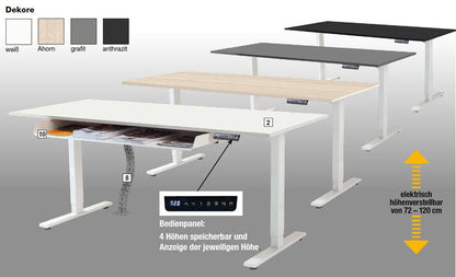 Move 3 Winkelkombination, elektrisch höhenverstellbar, verschiedene Größen, Ahorn