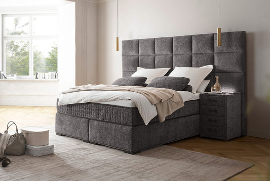 Naro XL Boxspringbett 180x200cm Legacy Grau