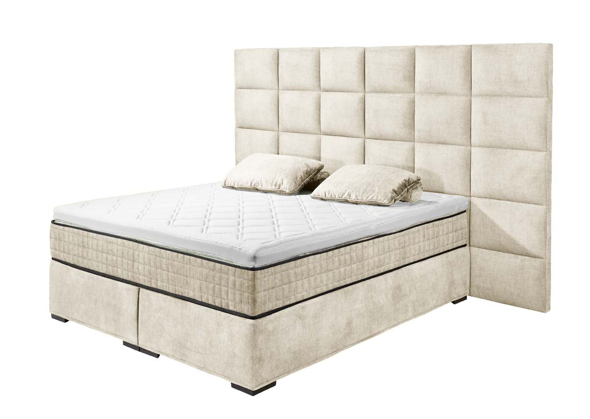 Naro XL Boxspringbett 180x200cm Vogue Creme