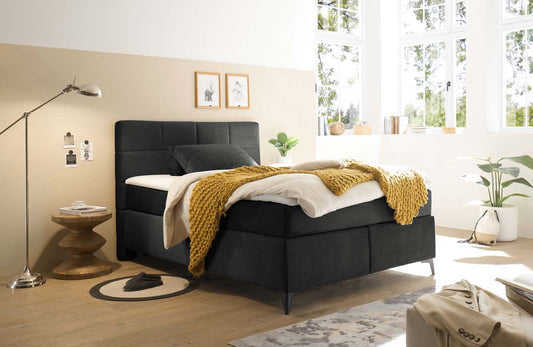 Navarra Boxspringbett 140x200cm Schwarz