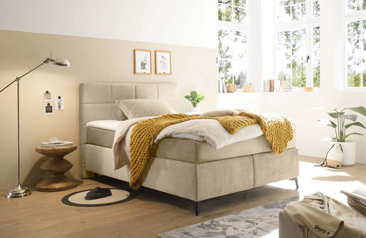 Navarra Boxspringbett 140x200cm Creme