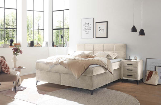 Navarra Boxspringbett 180x200cm Creme