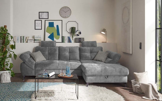 Nevis Ecksofa 288 x 170 cm Grau