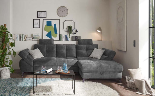 Nevis Ecksofa 288 x 170 cm Anthrazit