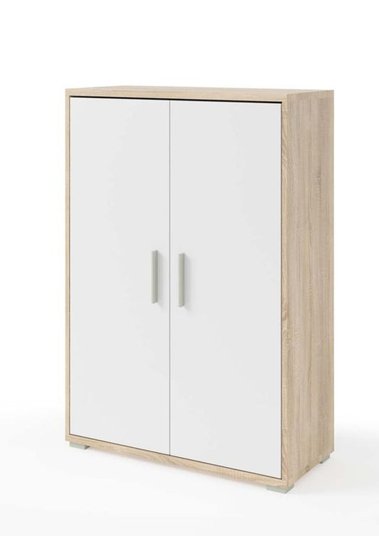 Office Line Aktenschrank 3OH 79 cm Eiche Sonoma / Weiß - Froschkönig24