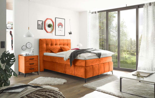 Oregon Boxspringbett 140x200 cm Orange