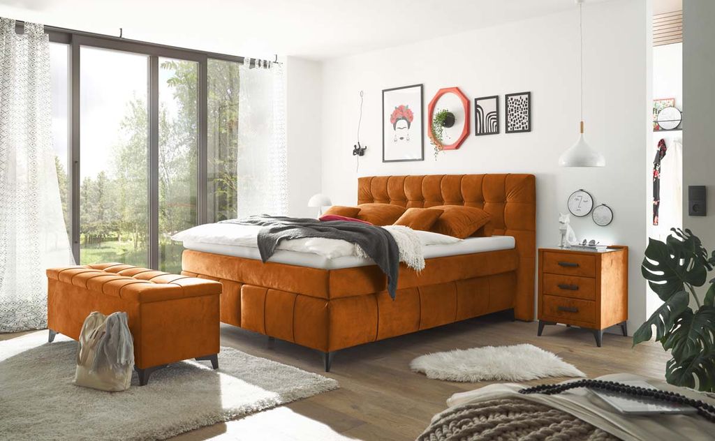 Oregon Boxspringbett 160x200 cm Orange