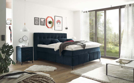 Oregon Boxspringbett 160x200 cm Blau