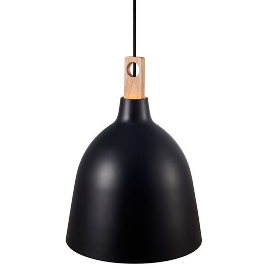 Moku Pendellampe Hängelampe Ø 29 cm Schwarz / Esche