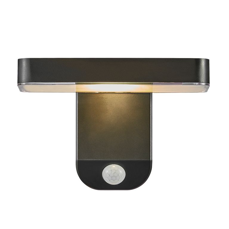 Rica Square Solar Wandlampe Schwarz