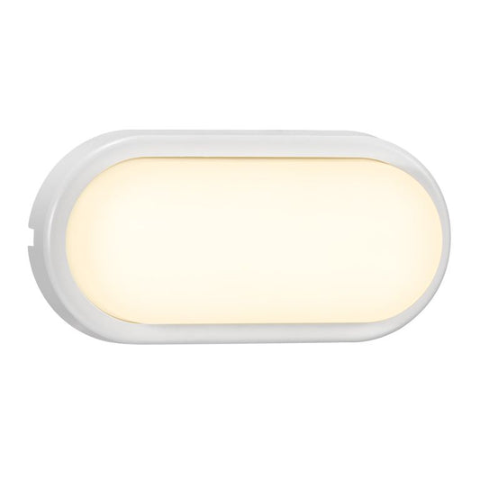 Cuba Energy Wandlampe Oval 20,5x10 cm Opalweiß