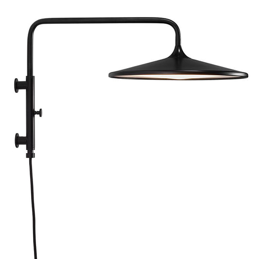 Balance Wandlampe Leselampe Ø 30 cm Schwarz