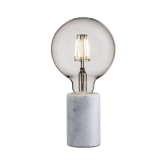 Siv Tischlampe Designerlampe Ø 6 cm Weiß Marmor