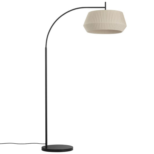 Dicte Stehlampe Leselampe Ø 53 cm Beige / Schwarz