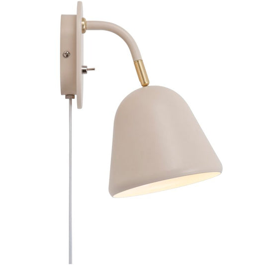 Fleur Wandlampe Leselampe Ø 15,3 cm Weiß / Beige